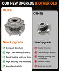 Front Wheel Bearing Hub Assembly 5 Lug With Encoder ABS Ready To Roll, old vs new upgrade comparison