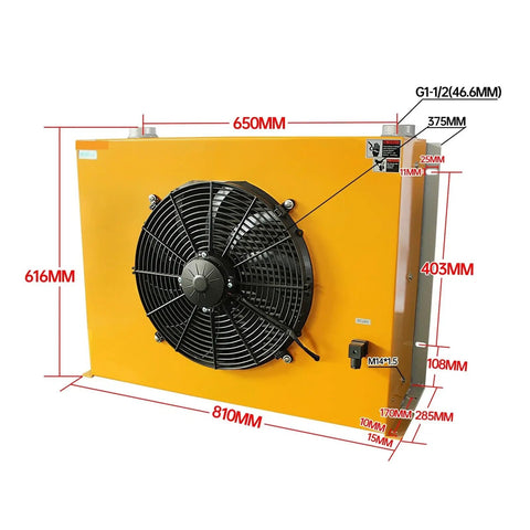 Beefy Hydraulic Radiator Plate Heat Exchanger For CNC Machines With 19KW Cooling Power 300 Lpm Flow 55 Kg Weight DC24V Oil Cooling System Wide Application In Tooling And Manufacturing