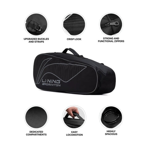 All Star Badminton Kit Bag With Single Zip Design Durable Polyester Build Upgraded Buckles And Straps Rugged Yet Lightweight