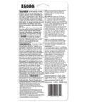 Back packaging of Craft Adhesive 4 Pack 0.18 Oz Tubes With Five Minute Open Time showing safety instructions and barcode.
