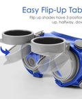 Flip Up Welding Safety Goggles Built For Gas Welding And Plasma Cutting With Shade Five Soft Blue PVC Adjustable Head Strap