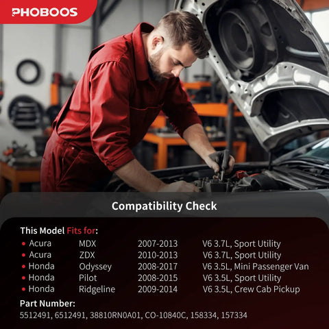 Mechanic performing a compatibility check for Heavy Duty AC Compressor With Clutch Swap For Acura MDX And Honda Odyssey Pilot.