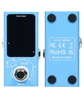 Ultra Compact Tuner Pedal With Pitch LED Indicator For Electric Guitar And Bass, True Bypass, Blue Finish, front and back view