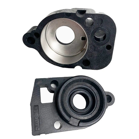 Mercury Marine Water Pump Impeller Kit For 30 To 70 HP Outboard Motors With Housing And Base, showing upper and lower housings.