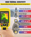 Pro Grade Thermal Imaging Camera 60x60 Infrared Resolution 3600 Pixels With 2.8 Inch Color Display showing thermal sensitivity range