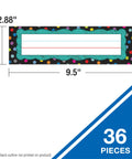 Polka Dot Chalkboard Nameplates Set 36 Colorful Name Labels for Kids Kid Friendly Classroom Label Tags for Desks Lockers and School