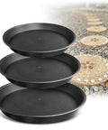Three Size Round Stepping Stone Molds Set For Concrete Casting 10 Inch 11.4 Inch 12.6 Inch Plastic Molds For Garden Path Pavement