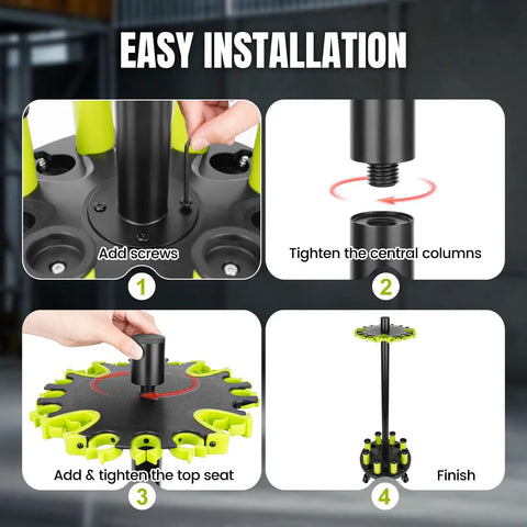 Step-by-step assembly of Rolling Fishing Rod Holder Rack For Garage Holds Up To 20 Rods And Reels Space Saving Gear Organizer.