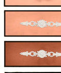 Vintage European Zinc Alloy Cabinet Handle With Floral Decorative Door Pulls For Dresser And Drawer, Chrome Ivory Finish