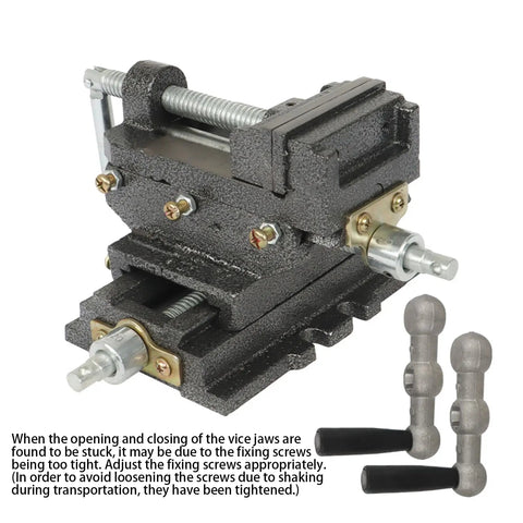 3 Inch Cross Slide Drill Press Vise 2 Way XY Heavy Duty Clamp Machine for Precise Milling and Machining Projects Cast Iron Build