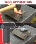 1 Inch Hardy Forming Stake Fuller for Blacksmithing shaping hot metal leaf design on anvil