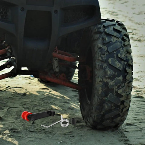 Top Tier ATV Motorcycle Chain Adjuster Kit With Wear Resistant Steel Roller For Smooth Rides And Easy Install On 110 To 250cc Dirt Bikes And Quads, red roller shown