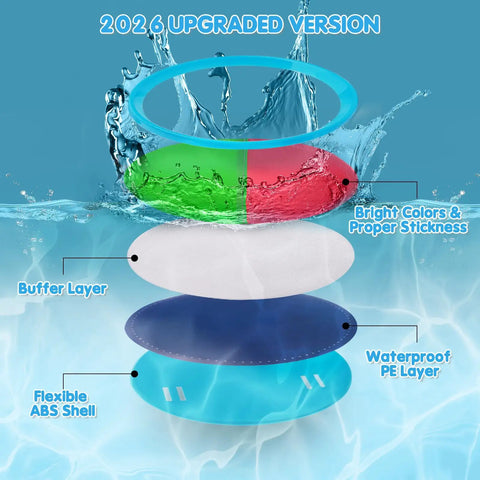 2026 upgraded version layers of Toss And Catch Ball Set For Kids Outdoor Yard Games Beach Toy showing waterproof paddings