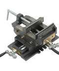 Cross Slide Drill Press Vise With X And Y Movement, Beefy Heavy Duty Cast Iron Clamp Machine For Precision Milling, Jaw Width 4.92 In