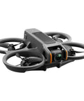 Avata 2 FPV Drone Bundle With 3 Batteries Fly More 4K Video 128GB Memory Card USB Card Reader Sling Bag And Drone Backpack Goggles 3 Set Lanyard Spare Forehead Pad 2 Year Warranty Gray Beginner To Advanced close-up of drone in flight-ready position