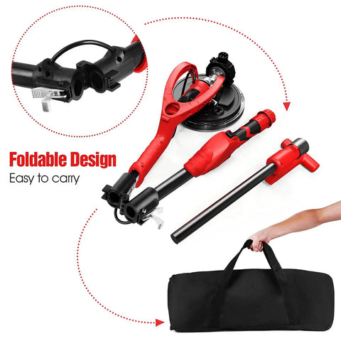 Foldable parts of Beast 750W Drywall Sander With Vacuum And LED Light Six Variable Speeds 1000 To 1850 RPM with carrying bag