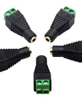 Dead Simple Three Point Five Millimeter To Two Pin Screw Terminal Audio Adapter Solderless Converter Plug For Headphones And Mic No Sweat Install Smooth Integration Durable Housing Five Pack