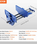 Beast Mode Heavy Duty Cast Iron Workbench Vise With Quick Release Lever 13 Inch, blue color, 10.63 inch jaw, ideal for woodworking tasks.