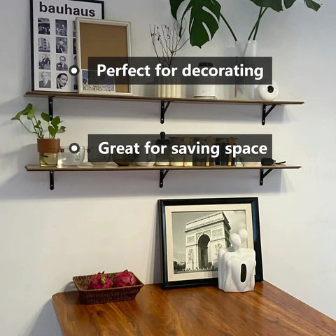 Heavy Duty Shelf Brackets 8 Inch By 5 Inch Wall Mount L Shaped Steel Brackets For Floating Shelves Black 4 Pack holding shelves