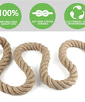 Heavy Duty 1 Inch Natural Jute Rope Twisted Manila Rope 100 Feet Long For Swing Sets Railing Craft Projects Docks Tug Of War