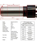 Built Tough Cnc Spindle Motor With Efficient Water Cooling And Iso20 Taper Running Ice Cold At 24000 Rpm And 2.2Kw, technical specifications diagram.