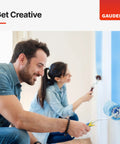 Couple using Blue Painter Tape 1 Inch By 55 Yards Six Pack For Renovations And DIY Projects With Sharp Edges No Bleed Masking