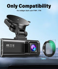 Dash cam showing CPL Anti-Glare Filter For F7NP And F7N Dash Cams, Circular Polarizer Lens Cuts Glare And Reflections.