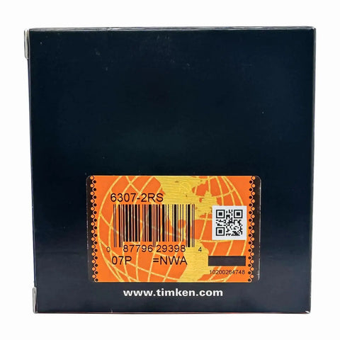 6307-2RS deep groove ball bearing box with barcode and branding