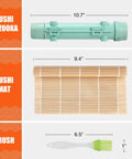All In One Sushi Making Kit For Beginners With Sushi Roller Bazooka And Bamboo Rolling Mat Safe Easy Peasy Fun Family Kitchen Tool