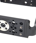 Fifteen Piece Nickel Brass Location Fix Pin Screws Lock Tight On Camera Quick Release Cheese Plates And Top Handles For A Clutch Shooting Rig Setup No Sweat showing detailed black rig component with mounting holes.