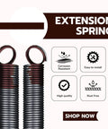 Heavy Duty Residential Garage Door Extension Springs 2-Pack 160 Lb Capacity Brown with corrosion resistance icons