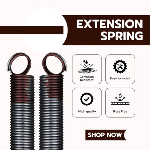 Heavy Duty Residential Garage Door Extension Springs 2-Pack 160 Lb Capacity Brown with corrosion resistance icons
