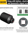 36mm Axle Nut Impact Socket 1/2 Inch Drive 6 Point Deep CR-MO Metric With Laser Etched Upgrade Beefy High Torque Grip Quick Fit For Hog Ring Anvil Industrial Grade Anvil-Ready Tool For Tough Auto Jobs with detent pin hole and quick-fit design.