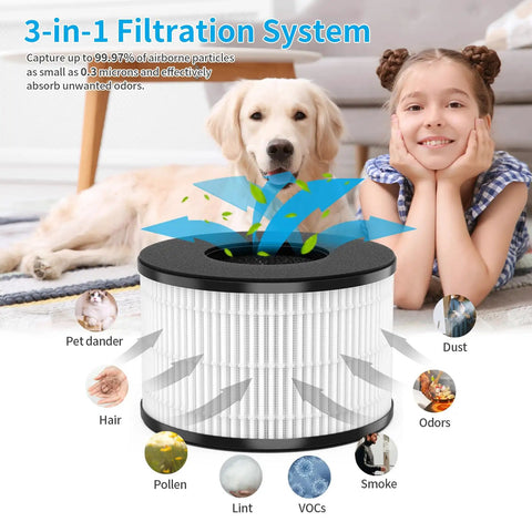 Eight Pack Main Replacement Filter For PARTU BS 03 Purifier Part U Part X And Slevoo BS 03 Main Filter 3-in-1 filtration system