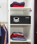 Beefy Low Profile Steel Safe With Hotel Style Digital Lock 1.14 Cu Ft Cash Safe With LED Display Includes 2 Emergency Keys in closet