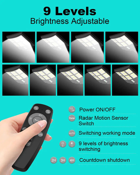 Remote control for 600W Solar Street Light Outdoor Waterproof Dusk To Dawn 60000 Lumens 6500K High Brightness LED Street Lamp