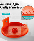 Trimmer Line Cap And Spring Replacement Kit For AFS Trimmer RC100P And Black And Decker Models showing thickened, wear-resistant cap.