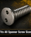 Heavy Duty Spanner Bit Set 10 Piece Industrial Alloy Security Screwdriver Bits Tamper Resistant Crab Claw Design with a fitting screw.