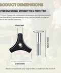 Upgrade Your Ride With These Tough Laqusie Two Piece Screw And Knob Bolts For Lawn Mower Handles Featuring No Tools Needed Universal Fit For Push And Riding Tractors To Fix Worn Grip And Boost Stability Instantly With Durable Steel Build Today 1/4-inch, 54mm handle bolt dimensions