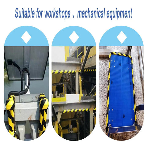 Hassle Free Rig Ready L Shape Garage Wall Bumpers Yellow Black Nbr Foam Edge Protectors Peel And Stick Corner Guards For Warehouse And Shop Furniture Shields