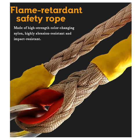 Flame-retardant safety rope made of durable nylon with a hook connection, part of Hardcore Industrial Fall Arrest Self Retracting Lifeline.