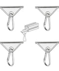 4 Pack Sliding Hooks For 6mm T-Slot Aluminum Extrusion, 2020 Series Zinc Alloy Durable Silver Connectors for DIY Makers and Builders