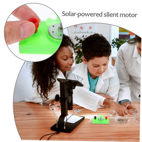 Kids using Solar Powered DC Motor DIY Kit Wind Turbine Generator For Science Projects Sustainable Energy Learning Tool For Teens