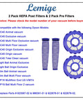 Two Pack Post Motor Filters And Two Pack Pre Motor Filters Replacement Set For Dyson DC40 Vacuum Models