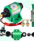 12V Universal Inline Fuel Pump with Five Sixteenth Inch Inlet and Outlet 35 GPH at Four to Seven PSI Low Amp Draw Heavy Duty Copper Coil Motor