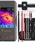 Thermal Camera Multimeter With Macro Lens And Date Recorder, Pro Grade 320x320 IR Resolution, accessories visible