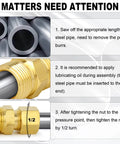 Brass Compression Tube Fitting 1/2 Inch OD x 1/2 Inch NPT Male Compression Union Connector installation guide.