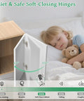 Soft Close Concealed Cabinet Hinges Half Inch Overlay, 30 Pack 15 Pairs, in use next to sleeping child, quiet operation demo