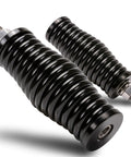 Black 2-Piece Heavy-Duty Stainless Steel CB Radio Antenna Spring Mount Base For Offroad UTV ATV SxS Side-By-Side 4-Wheeler