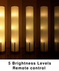 61 Inch RGB LED Floor Lamp With Remote Dimmer And Three Smart Bulbs showing five brightness levels
